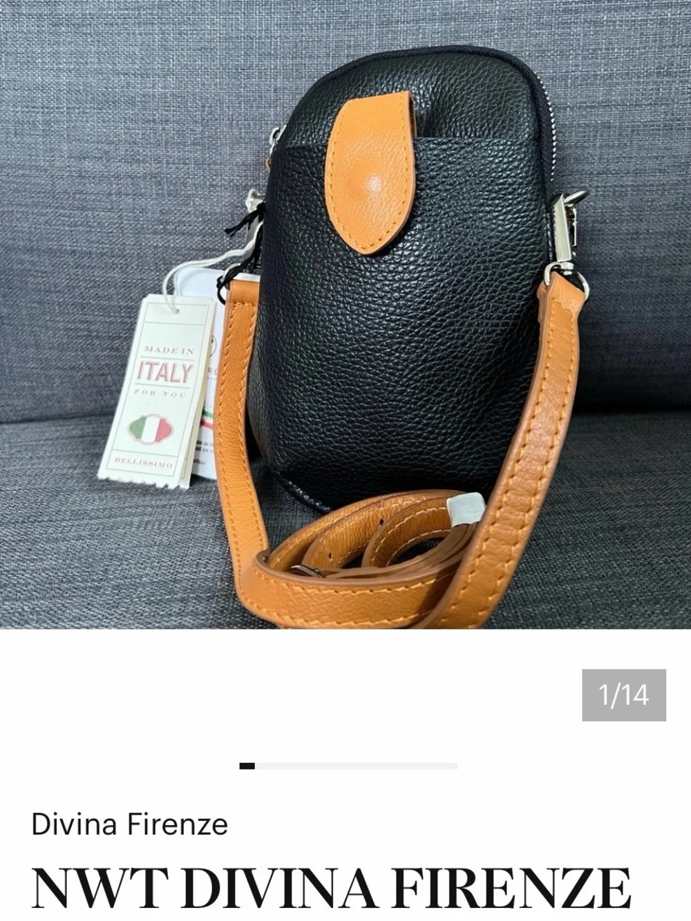 NWT Very Popular very high Quality Davina Firenze bag!  Leather Crossbody Super!